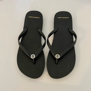 TORY BURCH Flip Flops sz9 Black
